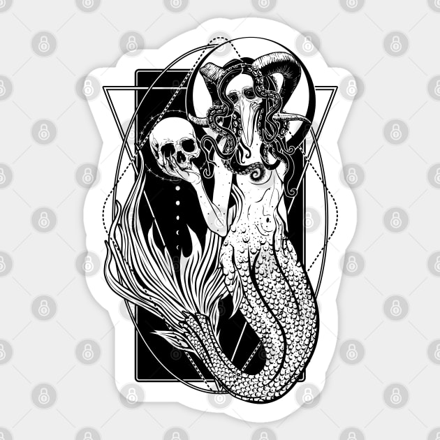 The Plague Mermaid Sticker by Von Kowen